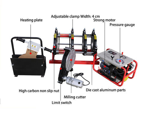 12.65KW 400mm থেকে 630mm HDPE পাইপ ফিউশন মেশিন 380V সরবরাহকারী